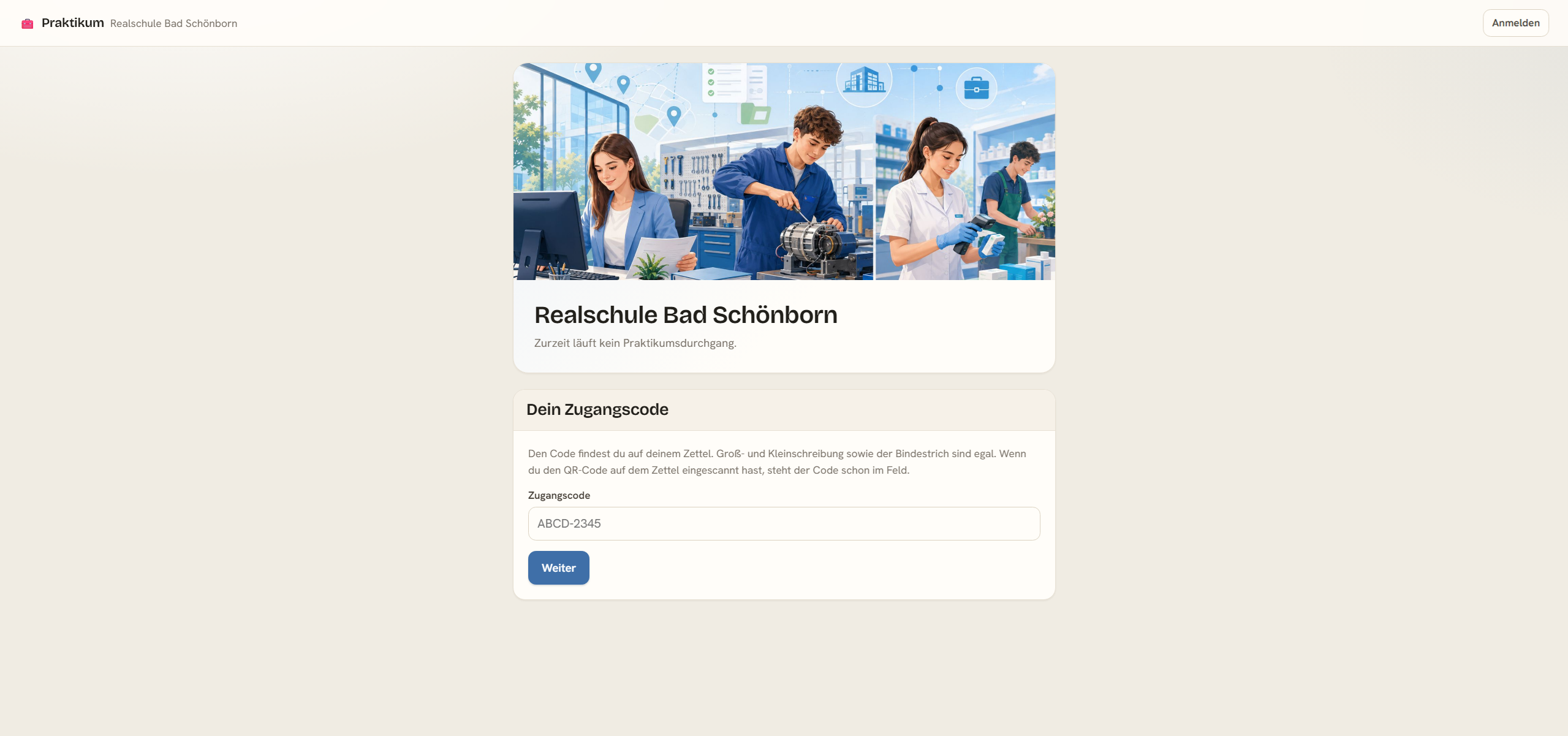 Ansicht aus Praktikum
